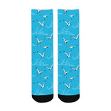 Seagull Pattern Print Design 05 Crew Socks