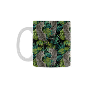 Leopard Leaves Pattern Classical White Mug (FulFilled In US)