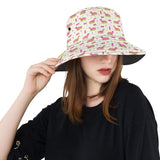 Pink Dachshund Pattern Unisex Bucket Hat