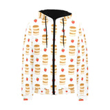 Pancake Pattern Print Design 02 Men's Padded Hooded Jacket(ModelH42)