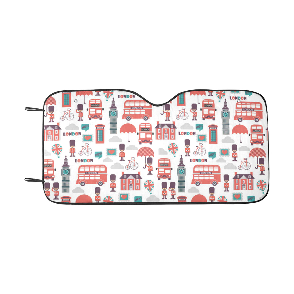 British Pattern Print Design 02 Car Sun Shade