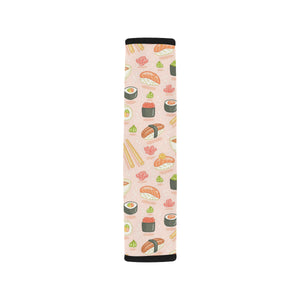 Sushi Pattern Background Car Seat Belt Cover