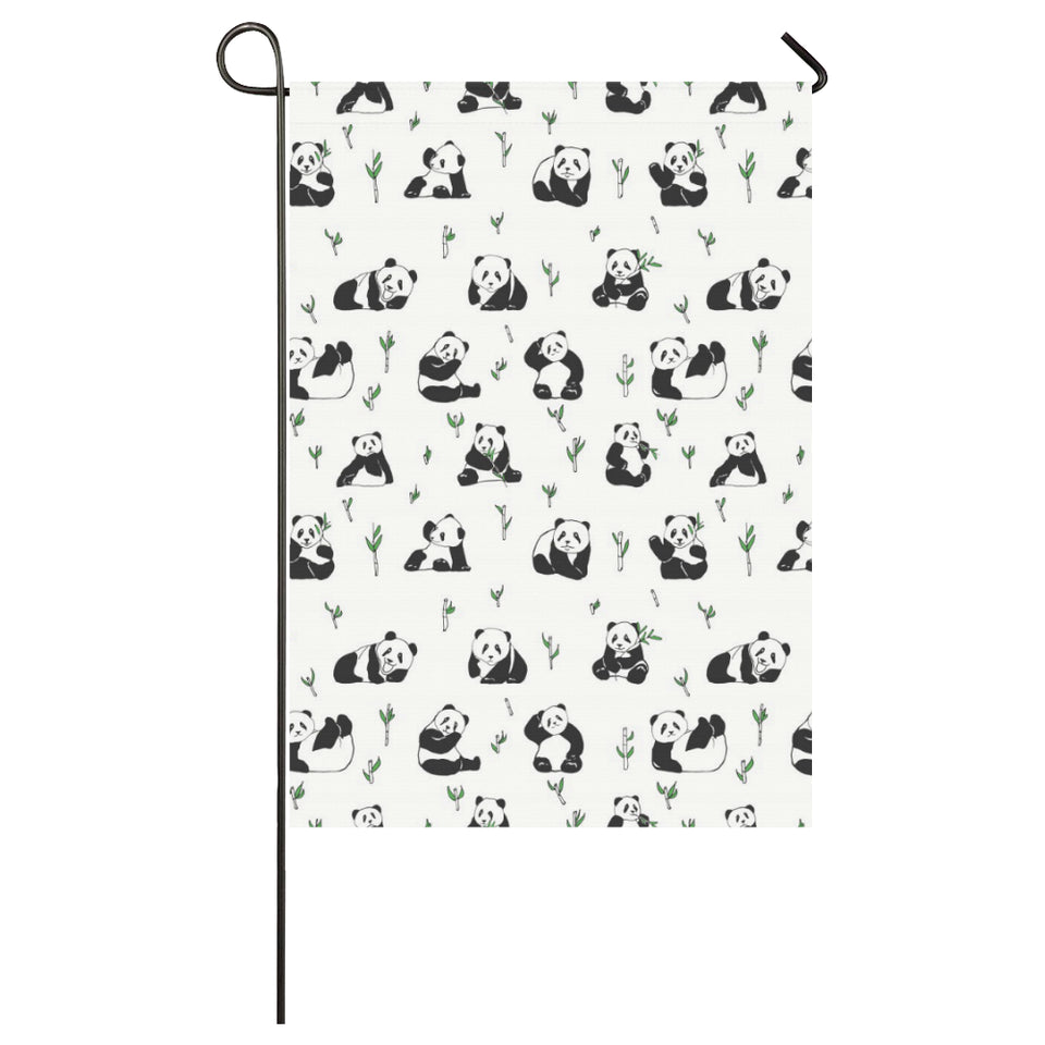 Panda Pattern Background House Flag Garden Flag