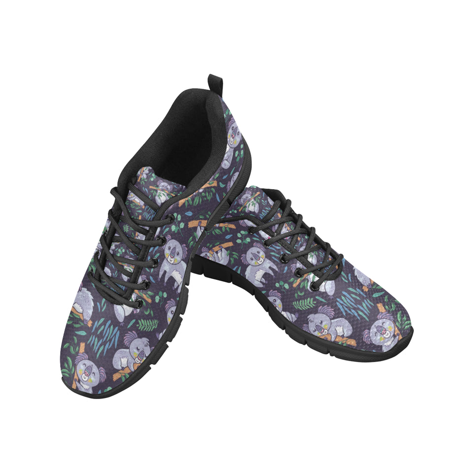 Koala Pattern Men's Sneakers Black