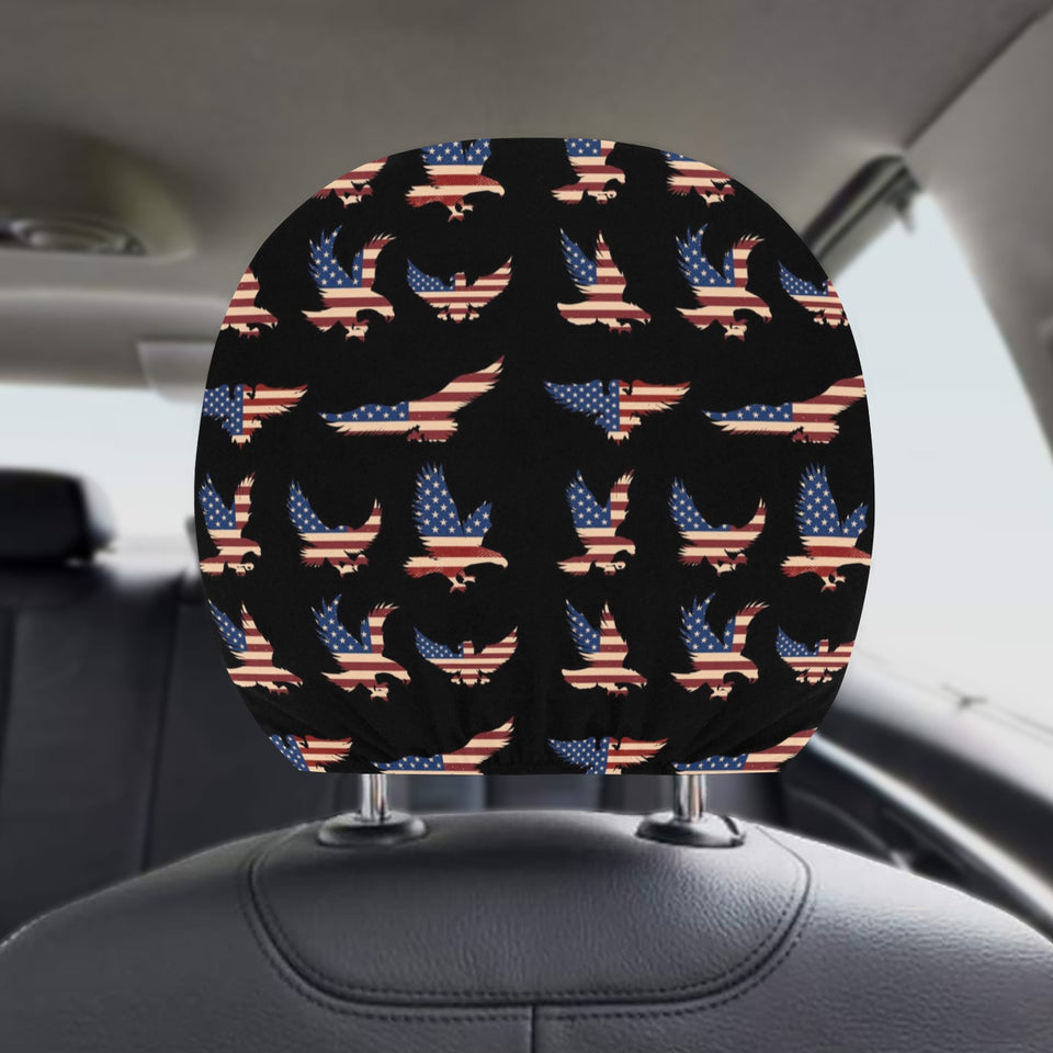 Eagle Pattern Print Design 04 Car Headrest Cover