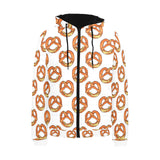 Pretzels Pattern Print Design 03 Men's Padded Hooded Jacket(ModelH42)