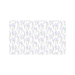 Eiffel Tower Lavender Pattern Print Design 01 Doormat