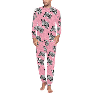 Zebra Head Pattern Men's All Over Print Pajama