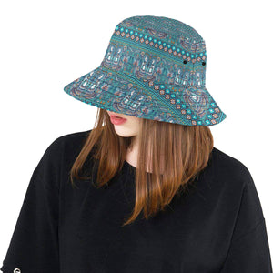 Mermaid Pattern Ethnic Motifs Unisex Bucket Hat