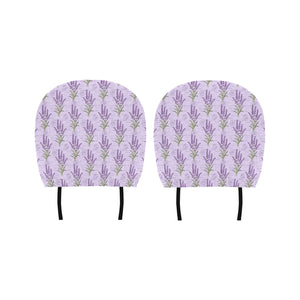 Lavender Pattern Background Car Headrest Cover