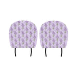 Lavender Pattern Background Car Headrest Cover