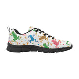 Colorful Frog Pattern Men's Sneakers Black