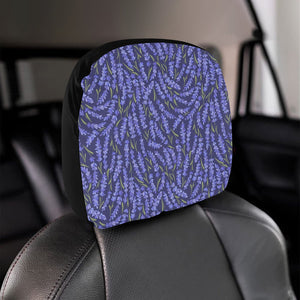 Lavender Theme Pattern Car Headrest Cover