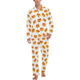 Pancake Pattern Print Design 04 Men's Long Pajama Set