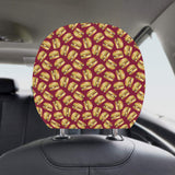 Hamburger Pattern Print Design 01 Car Headrest Cover