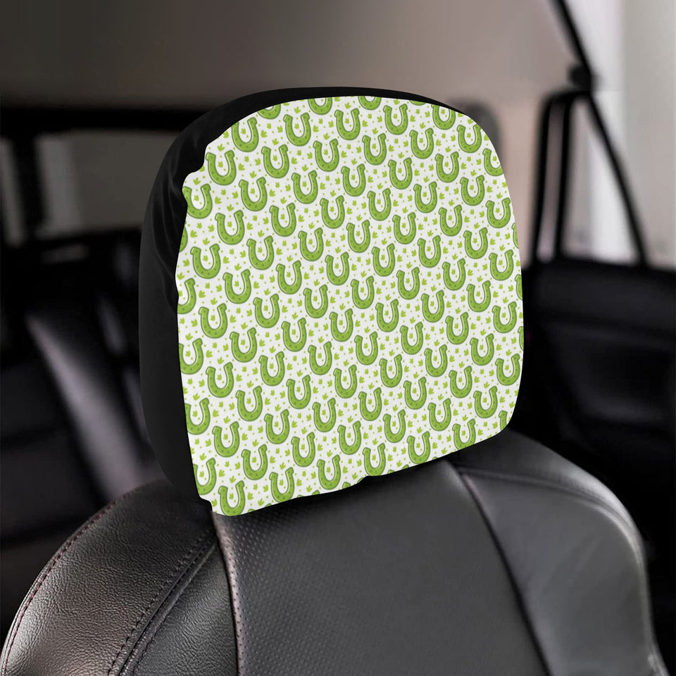 Horseshoes Pattern Print Design 02 Car Headrest Cover