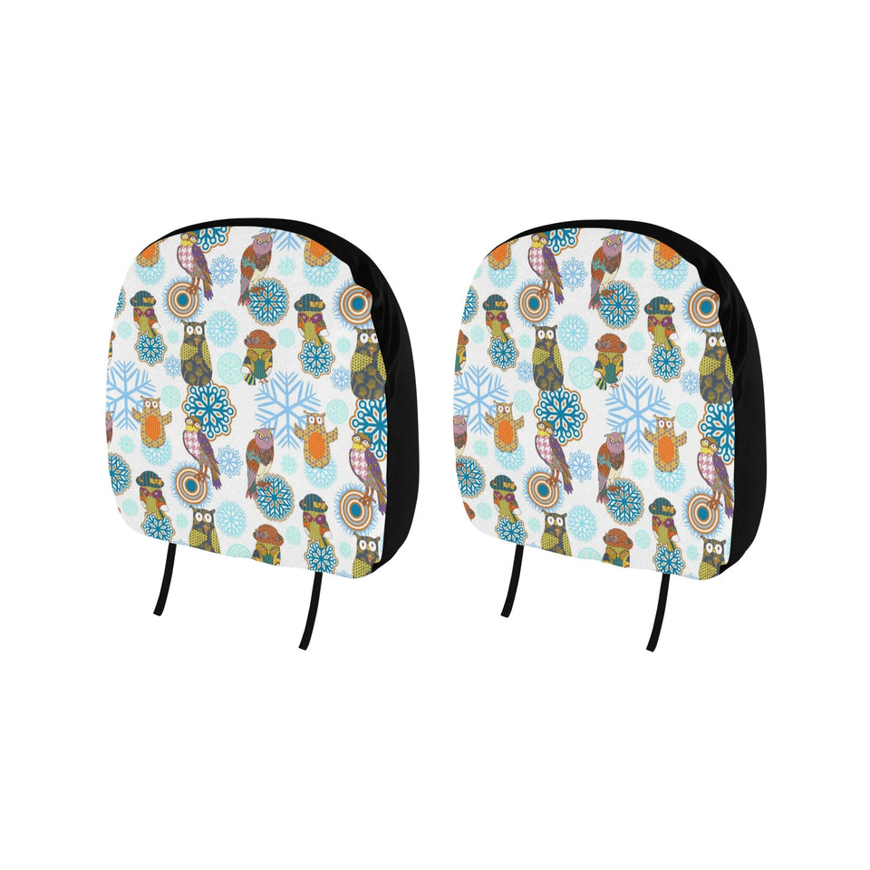 Owl Pattern Car Headrest Cover