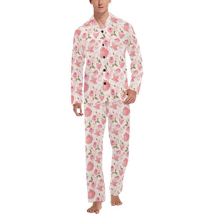 Tea pots Pattern Print Design 04 Men's Long Pajama Set