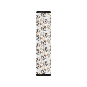 English Bulldog Pattern Print Design 01 Car Seat Belt Cover