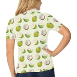 Coconut Pattern Print Design 04 Women's All Over Print Polo Shirt