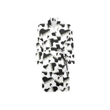 Piano Pattern Print Design 02 Men's Long Sleeve Belted Night Robe