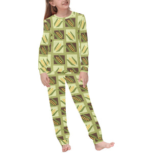 Corn Pattern Print Design 02 Kids' Boys' Girls' All Over Print Pajama Set