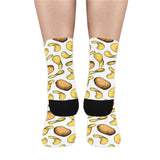 Potato Chips Pattern Print Design 01 Crew Socks