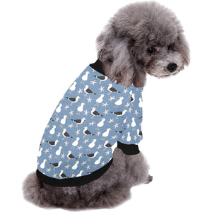 Seagull Pattern Print Design 01 All Over Print Pet Dog Round Neck Fuzzy Shirt