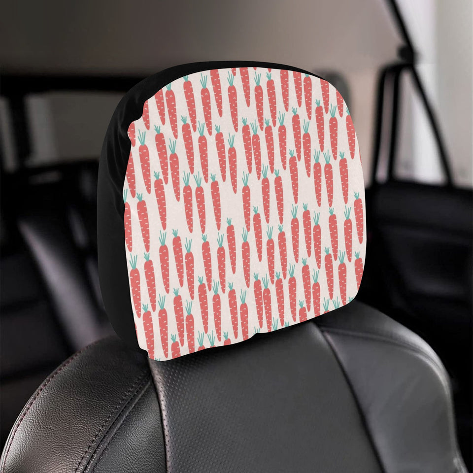 Carrot Pattern Print Design 01 Car Headrest Cover