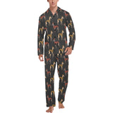 Greyhound Pattern Print Design 01 Men's Long Pajama Set