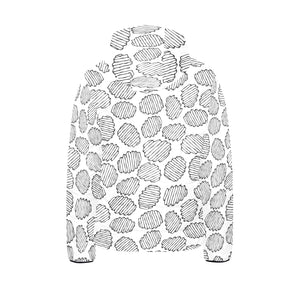 Potato Chips Pattern Print Design 03 Kids' Boys' Girls' Padded Hooded Jacket