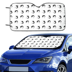 Swordfish Pattern Print Design 01 Car Sun Shade