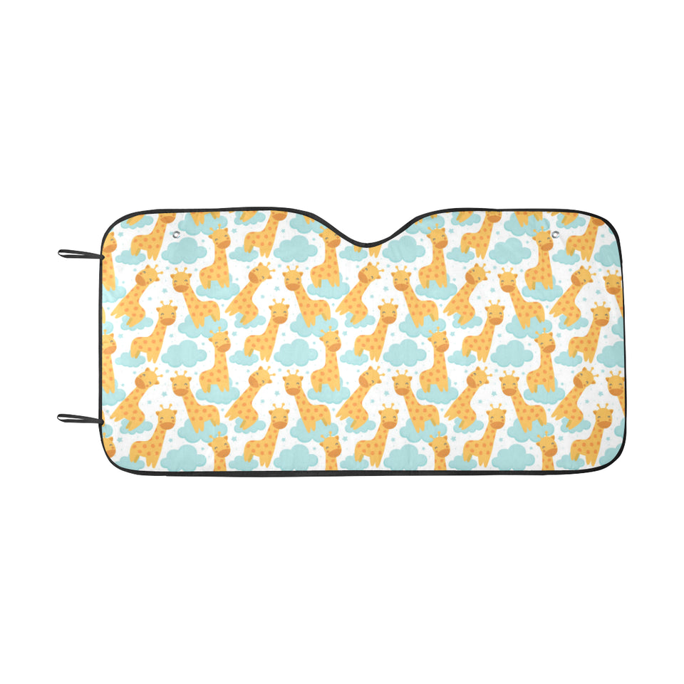 Giraffe Pattern Print Design 05 Car Sun Shade