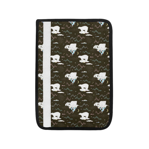 Polar Bear Pattern Background Car Seat Belt Cover