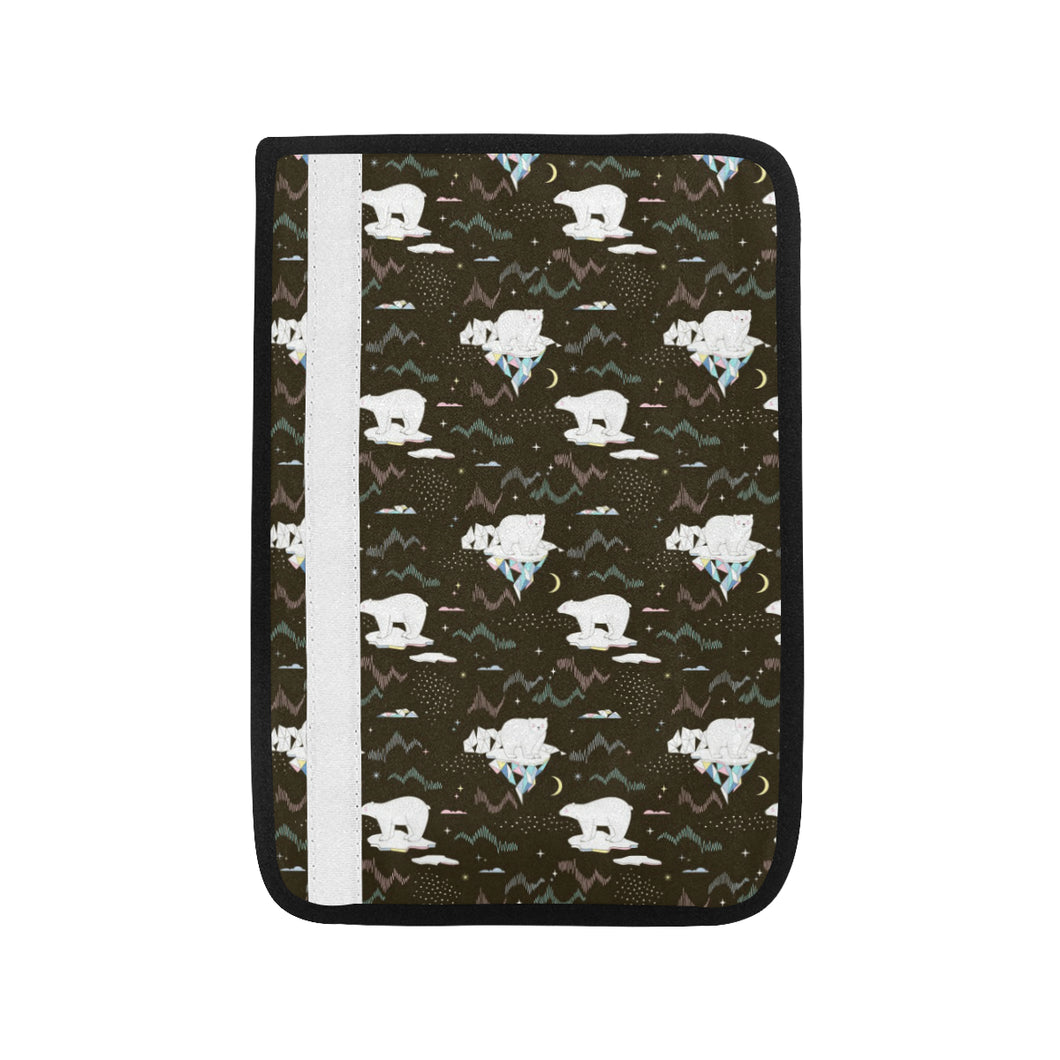 Polar Bear Pattern Background Car Seat Belt Cover