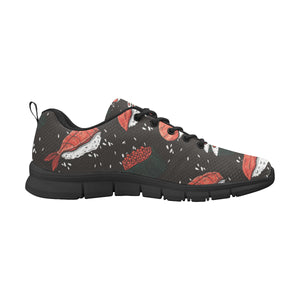 Sushi Theme Pattern Men's Sneakers Black