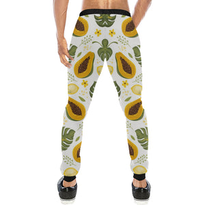 Papaya Leaves Flower Pattern Unisex Casual Sweatpants