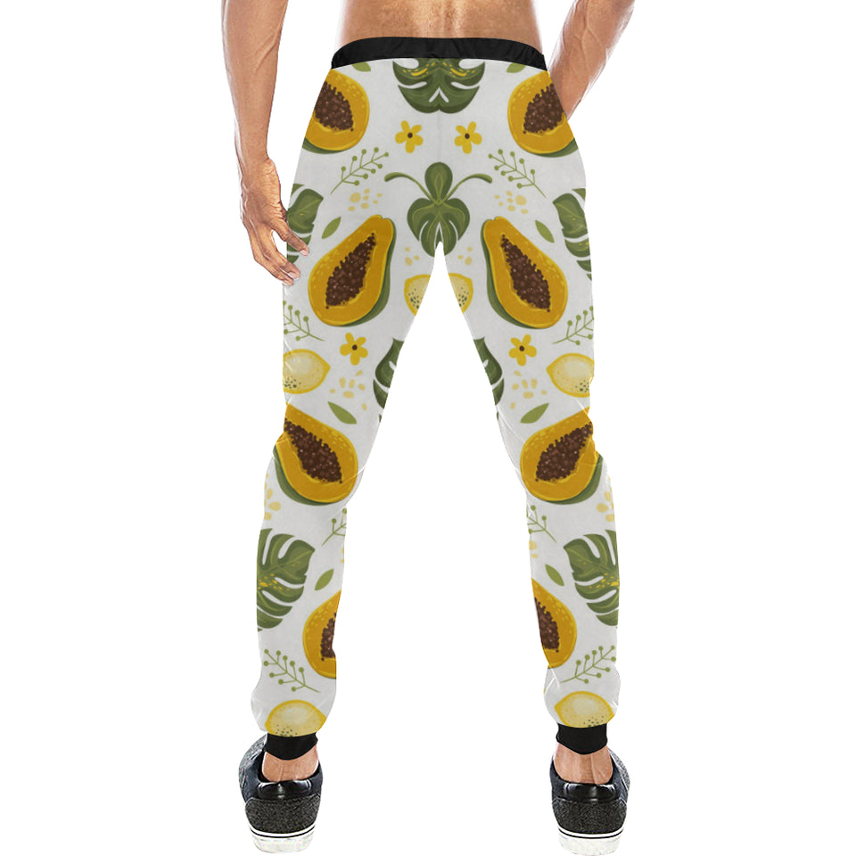 Papaya Leaves Flower Pattern Unisex Casual Sweatpants