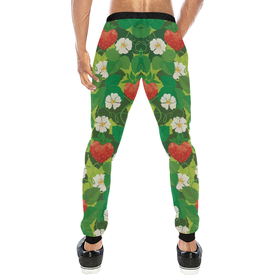 Strawberry Leaves Pattern Unisex Casual Sweatpants