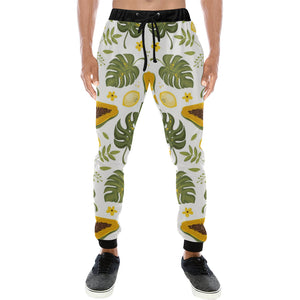 Papaya Leaves Flower Pattern Unisex Casual Sweatpants