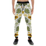 Papaya Leaves Flower Pattern Unisex Casual Sweatpants