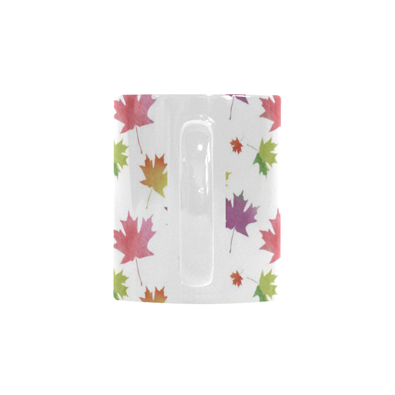 Maple Leaves Pattern Classical White Mug (FulFilled In US)