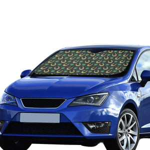 Horseshoes Pattern Print Design 04 Car Sun Shade