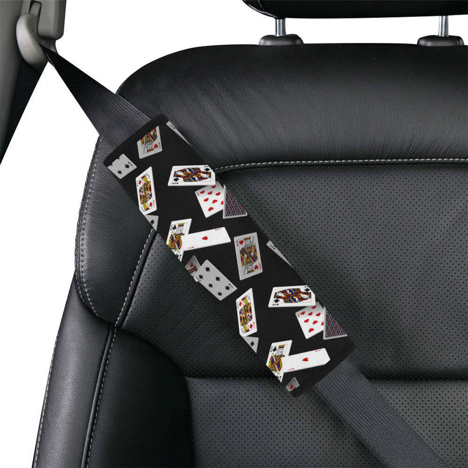 Casino Cards Suits Pattern Print Design 05 Car Seat Belt Cover