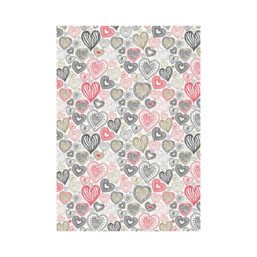 Heart Tribal Pattern House Flag Garden Flag