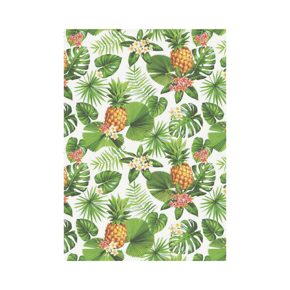 Pineapple Flower Leaves Pattern House Flag Garden Flag