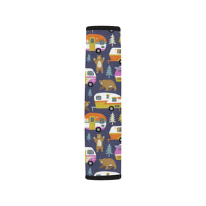 Camper Van Pattern Print Design 02 Car Seat Belt Cover