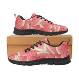 Watermelon Pattern Background Men's Sneakers Black