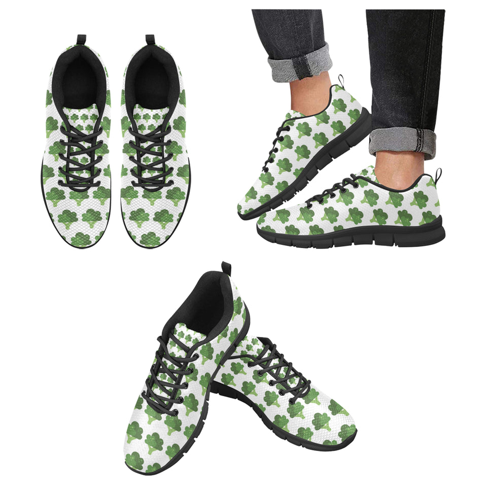 Broccoli Pattern Men's Sneakers Black