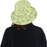 Kiwi Pattern Striped Background Unisex Bucket Hat